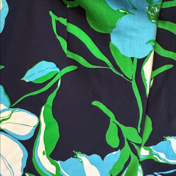 Boston Proper Tropical Blue Chic Floral Wide-Leg Pants Resort Vacation Summer - Picture 4 of 5